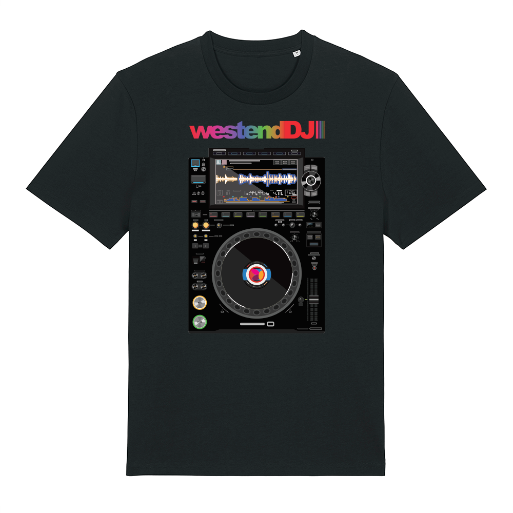 Westend DJ Colours Logo Black T-Shirt-Dancefloor Emporium