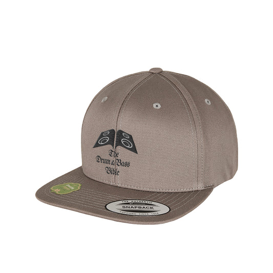 The Drum And Bass Bible Embroidered Logo Organic Cotton Snapback Cap