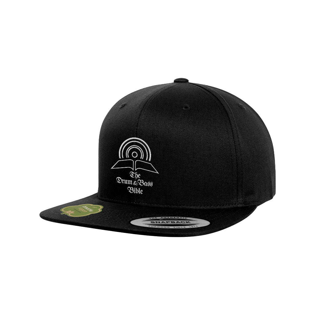 The Drum And Bass Bible Icon Embroidered Logo Organic Cotton Snapback Cap-Dancefloor Emporium