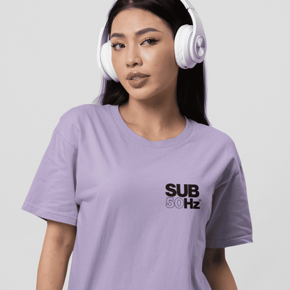 SUB50Hz Wheel Up Back Print Black T-Shirt