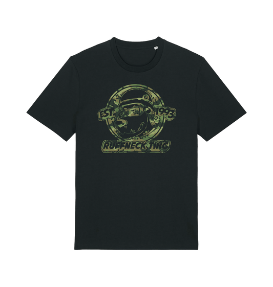 Ruffneck Ting Camo Print Black T-Shirt-Dancefloor Emporium