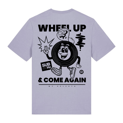 SUB50Hz Wheel Up Back Print Black T-Shirt