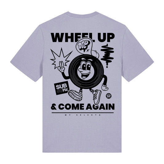 SUB50Hz Wheel Up Back Print Black T-Shirt