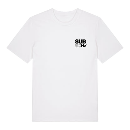 SUB50Hz Wheel Up Back Print Black T-Shirt